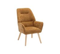 Fauteuil en tissu camel OSIMO Camel