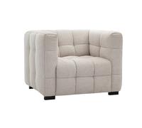 Miliboo - Fauteuil design en tissu effet velours texturé beige CORTO