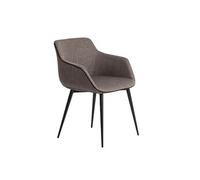 Fauteuil en tissu et acier noir 4005C, 60 x 59 x 77 cm. -