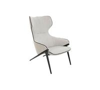 Fauteuil en tissu et pieds en acier noir 5009C, 70 x 90 x 102 cm. -