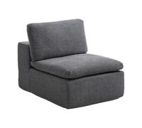 Fauteuil en tissu gris anthracite CORTOLINE