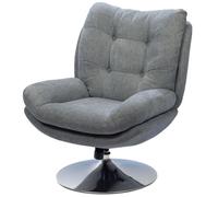 Amadeus – Fauteuil Magnum – Tissu gris clair – Chrome