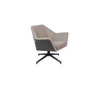 Fauteuil en tissu gris, lounge, uni, fixe, rembourré, assise généreuse - Zuiver, Uncle Jesse - 76x68x76 cm