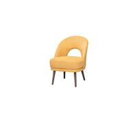 Fauteuil en tissu jaune, 1 place, uni, fixe, structure légère - Chehoma, Cyrus - 58x73x80 cm