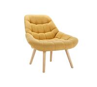 Fauteuil en tissu jaune moutarde LUOSTO