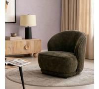 Fauteuil en tissu marron