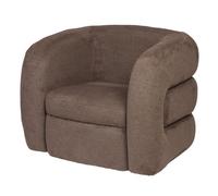 Fauteuil en tissu marron Bess - Amadeus