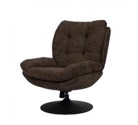 Fauteuil en tissu marron et noir Magnum - Amadeus