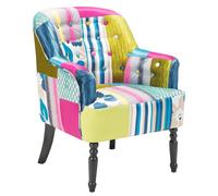 Beliani - Fauteuil patchwork en tissu multicolore MANDAL