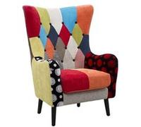Fauteuil en tissu patchwork Imperial 73 x 79 x 106 cm Multicolore