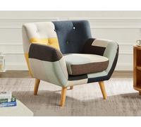 Fauteuil en tissu patchwork SERTI II