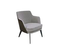 Fauteuil en tissu pied-de-poule 5011C, 75 x 75 x 82 cm. -