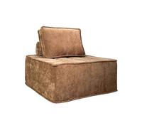 Fauteuil en tissu pour canapé modulable avec coussin terracotta Tiby, Oviala