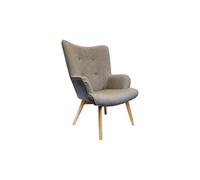 - Fauteuil en tissu style scandinave Helsinki gris