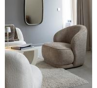 Fauteuil en tissu taupe