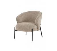 Fauteuil en tissu taupe Carl - Amadeus