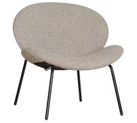 Fauteuil en tissu taupe chiné SACHA