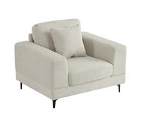 Fauteuil en tissu texturé beige JAMOLO