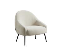 Fauteuil en tissu texturé beige RIBEDI