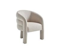 Fauteuil en tissu texturé beige ZELUVA de Maison Céphy