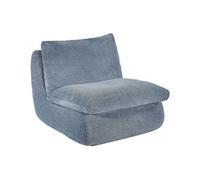 Fauteuil en tissu texturé bleu LOLEVA
