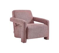 Vente-unique - Fauteuil en Tissu texturé Rose ISPARTA