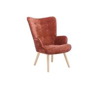 Vente-unique - Fauteuil en Tissu texturé Terracotta VATELY - Scandinave