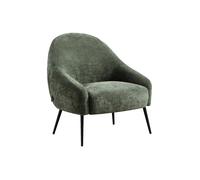 Fauteuil en tissu texturé vert RIBEDI