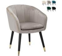 Generique Fauteuil "Paris" design en tissu 78 cm Gris