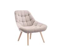 Fauteuil en velours beige LUOSTO