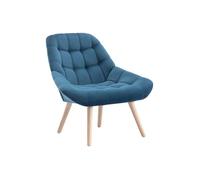 Fauteuil en velours bleu canard LUOSTO