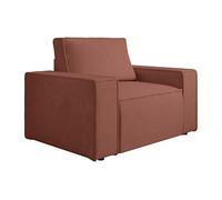 Fauteuil en velours côtelé rose AMELIA