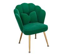 Fauteuil en velours en forme de coquillage - Chaise de salon confortable pour salon, salle à manger et chambre à coucher - Fauteuil inclinable élégant pour lire et décorer la maison - Chaise d'appoint