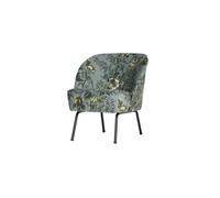 Fauteuil en velours gris Poppy Vogue