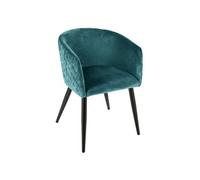 - Fauteuil en velours Marlo - Bleu canard - Marlo