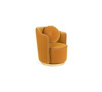 Fauteuil en velours ocre, base tournante, coussin amovible, uni, relax - Bold Monkey, Sassy - 71x71x82 cm