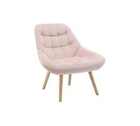 Fauteuil en velours rose LUOSTO