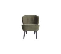 Fauteuil en velours vert Sara