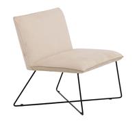 Fauteuil en Velours "X-Lounge" 82cm Beige