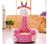 Fauteuil Enfant Canapé Bébé Girafe Coussin Siège Dessin Animal Chaise Bébé Décoration Chambre d'enfant Meubles, Rose