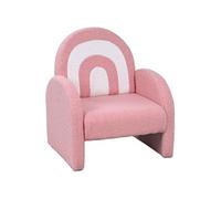 AIYAPLAY Fauteuil Enfants canapé pour Enfants en Forme d'arc-en-Ciel, Mini canapé en Tissu Pelucheux, pour garçons et Filles, Rose