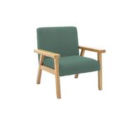 sweeek - Fauteuil Enfant en Bois et Velours côtelé Kaki. ISAK L 47 x P 43.5 x H 50cm