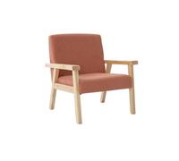 sweeek - Fauteuil Enfant en Bois et Velours côtelé Terracotta. ISAK L 47 x P 43.5 x H 50cm