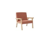 sweeek - Fauteuil Enfant en Bois et Velours côtelé Terracotta. ISAK L 47 x P 43.5 x H 50cm