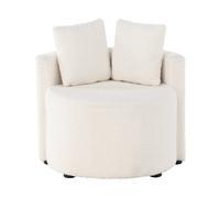 Fauteuil Enfant en Bouclette "Kelso" 59cm Blanc