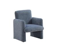 Fauteuil enfant en tissu chenille bleu MESUTO