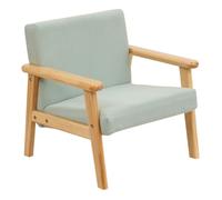 Fauteuil enfant en velours côtelé avec structure en bois Céladon 43x43x46 cm