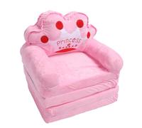 Fauteuil Enfant Fille Princesse avec Dossier Tiara, Canapé - Lit Pliable Rose, Coussin de Sol avec Accoudoirs - Confort Doux, Design Adorable, Usage Polyvalent Intérieur et Extér (Pliage en Quatre)
