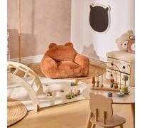 Atmosphera – Fauteuil enfant Muzi Mini Ourson compressé 60x52x65 cm Marron