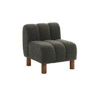 Fauteuil enfant pieds arrondis bois d'hévéa et bouclette l 47 x p 56,5 x h 52,5cm - angel kaki TU